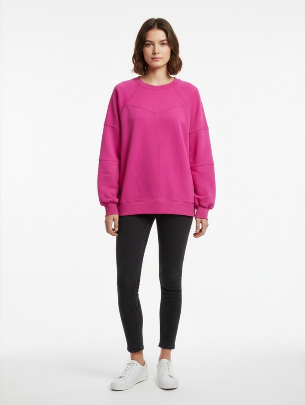 Esqualo Bright Fuchsia Crewneck Sweatshirt